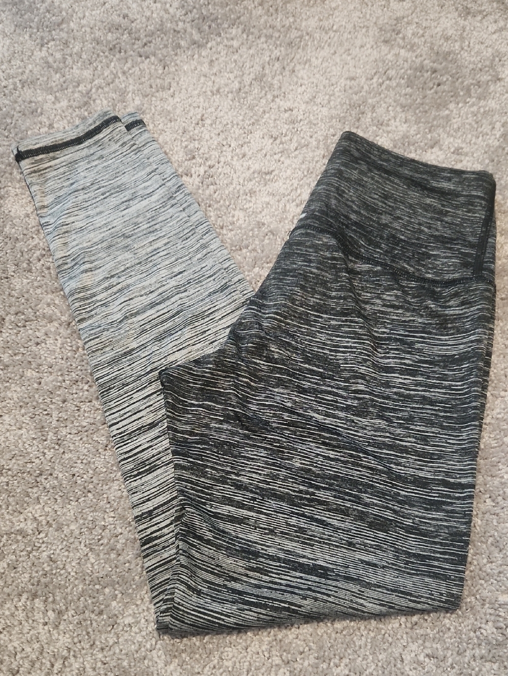 aerie Black and Light Gray Space-Dye Leggings